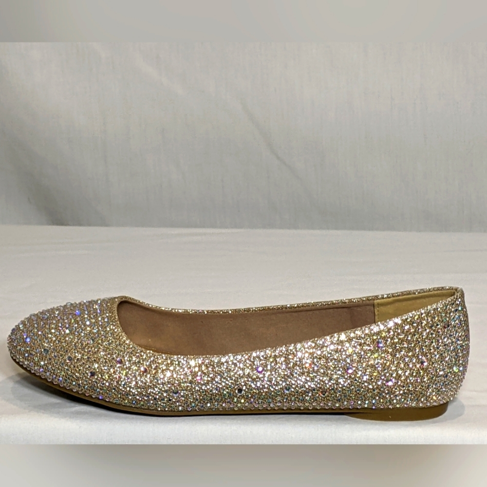 NEW Dream Pairs Womens Sole-Shine Rhinestone Ballet Flats Shoes Sz 12
